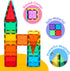 Gemmicc 100 2 PCS Magnetic Tiles with Cars, STEM Approved Educational Magnet BuildingToys, Magnet Puzzles Stacking