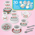 Set 30 6+ Mini Maker Tea Party Creations Paint Your Own Tea with UV Oven DIY Ceramic-Like Craft Kit for Girls Decorate