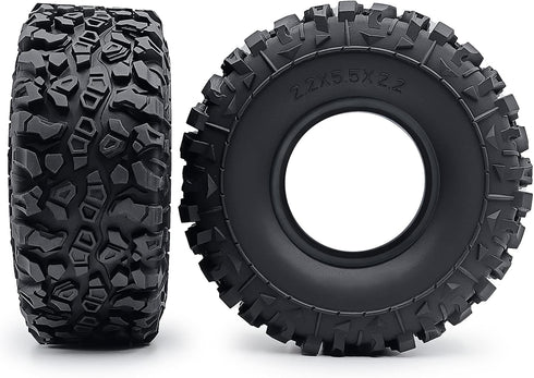 RC Rubber 2.2 Beadlock Wheels Tires 140MM with Foam Insert, 4PCS for 1/10 Wraith 90048 RR10