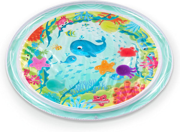 B. baby Baby Water Mat, Inflatable Tummy Time Mat with 6 Removable Sea Animals, Water Activity Mat for Babies
