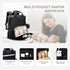 Backpack, Backpack VONAL Diaper Bag Lightweight Baby Diaper Bags, Travel Large Diaper Bag with Changing Station, Black