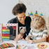Wooden Abacus for Kids, Math Manipulatives Learning Clock for 5-8 Year Olds, Montessori Educational Math Toys for