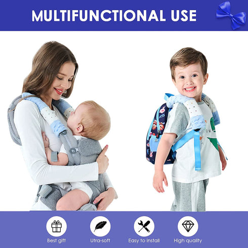 4 Pack Baby(9.8'X2.2''inch) Car Seat Belt Straps Cover for Baby Kids, Baby Carrier Straps Covers Stroller Strap Pads