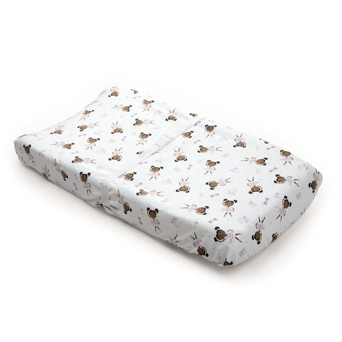 Extra Soft Changing Pad Cover, Ballerina Theme (Zhara), Standard Size, 1 Pack, Pink