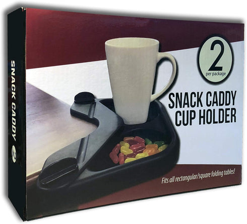Snack Caddy and Cup Holder for Game and Card Tables - Set