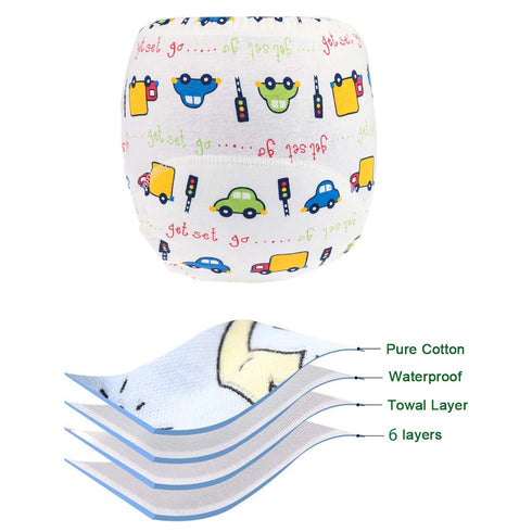 Potty Training Pants for Boys Girls, Learning Designs Training Underwear (8 Packs, 3-5T, White)