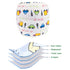 Potty Training Pants for Boys Girls, Learning Designs Training Underwear (8 Packs, 3-5T, White)
