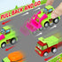 Giaueoa 12 Pcs Prefilled Easter Eggs with Pull-Back Engineering Vehicles Plastic Easter Eggs Filled Cars Toy for Easter