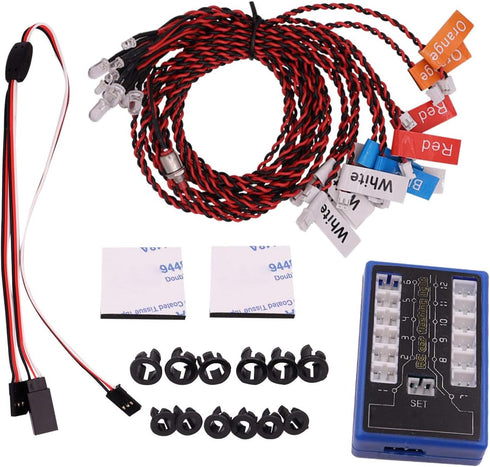 Treehobby Simulation of Flashing 12 LED Model car Lights 4 Operation Modes for