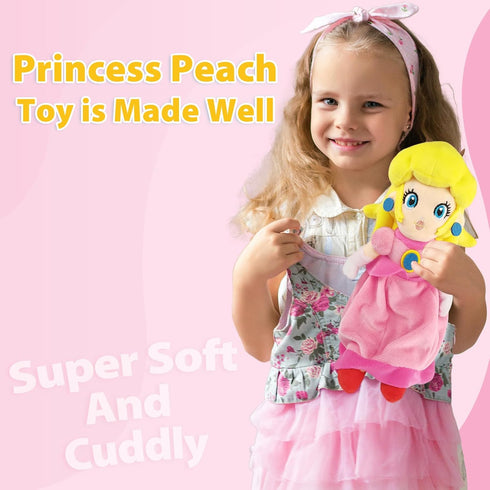 Princess Peach Plush Toy, 11 Inch Princess Peach Doll Collection, Mario Plush Stuffed Animals, Sweet Gift for Fans