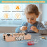 Set 3 4 5 Montessori Screwdriver Board with Lock and Key, Montessori Toys for Year Old, Wooden Screw Driver Activities
