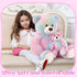 Tezituor Giant Teddy Bear Stuffed Animal 39in, Large Mommy Bear with Baby, Gift for Kids, Girlfriend on Special