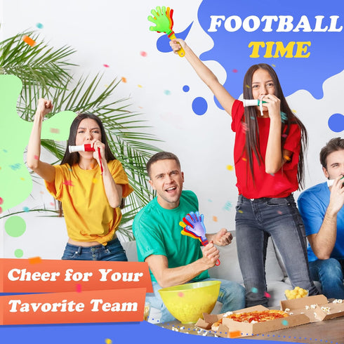 Sratte 80 Pcs Mini Hand Clappers Noisemakers, 9.5 Inch Bulk Clappers for Party Favors and Sporting Events