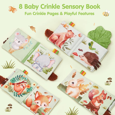 Set Set, hahaland Baby Shower Gift for New Mom, Newborn Gift for Boys & Girls with Swaddle Blanket, Rattle Socks