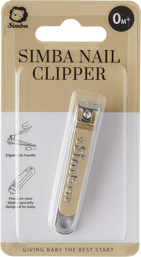 Simba Baby Nail Clipper with Nail File - Gold-Plated Steel