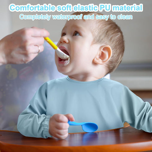 Accmor Full Sleeve Waterproof Baby Bib for Toddlers - Machine Washable Smock