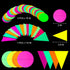 88 Pcs Glow Neon Party Supplies, Including Neon Paper Garland, Paper Tassels Garland, Triangle Flags for Birthday