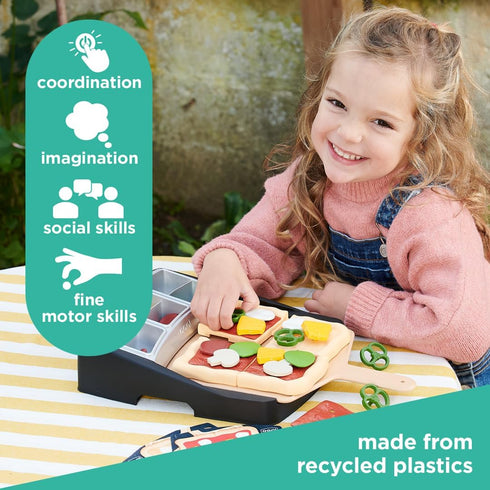 Casdon Ooni Pizza Topping Station: Toy Pizza Topping Station for Children Aged 3+ with 24 Topping Pieces