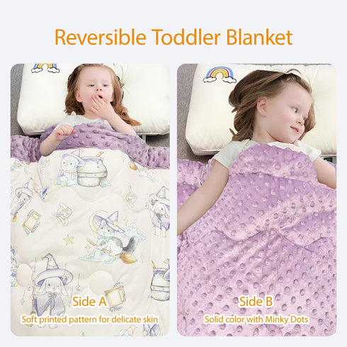 40"x40", Pack Baby Comforter Lightweight Down Alternative Quilted Blanket for n Play, Bassinet & Crib, Soft Minky Dots