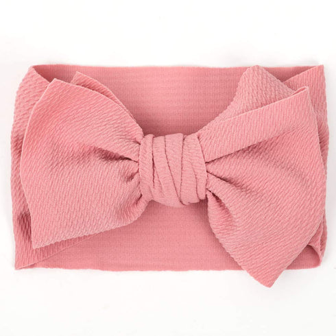 KIDOCHEESE Oversized Baby Headbands with Bows, Elastic Nylon Hairbands for Newborns, Infants, Toddlers & Kids