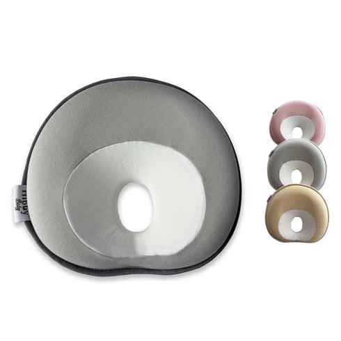 Hibby Baby Pillow for Stroller, Bouncer, Car Seat and Travel (Pebble Grey)