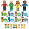 Excellerations English & Spanish Emotions Books + Dolls + Blocks Kit 2-8 Books 4 Dolls 16 Blocks