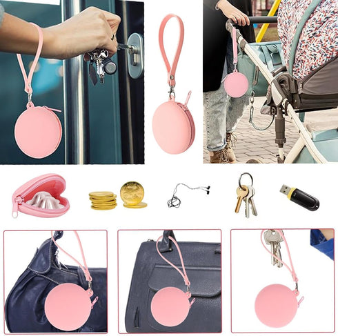 ZAAWUUT 16-28mm (1, Silicone Carry Case for Silver Nursing Cups,Reusable Storage Bag Nipple Shield Holder for Silver