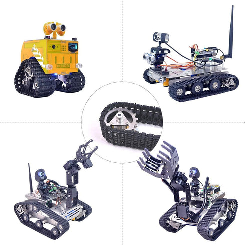 2PCS Robot Car Crawler Tank Treads Tracks, 95cm with Gear for DIY Project (Idler Wheels Not Included)