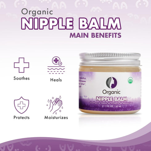Mommyz Love Nipple Cream for Breastfeeding - Soothing & Moisturizing Nipple Butter, Pediatrician Tested, USDA Organic