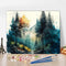 TUMOVO Paint by Number for Adults - Watercolor Forest Landscape DIY Kits for Romantic Art Craft, 16x20inch