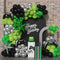 144Pcs Video Game Balloon Arch Garland Kit: Green Black Silver Mylar Balloons for Boys Kids Game On Birthday Party