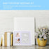 Newborn Handprint and Footprint Keepsake Frame Milestone Photo Frame White Clay Ink Kit Memory Gift for Nursery