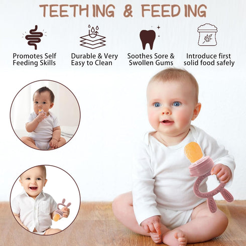 (2 Pack), WAJIAYON Baby Breastmilk Popsicle Molds & Baby Fruit Feeder Baby Food Freezer Tray Storage Containers