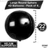 KatchOn Large Black Mylar Balloons, 22 Inch, Pack of 6 for Birthday, Anniversary, Halloween Decorations