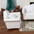 1 12 Dollhouse Couch with Pillow Scale Miniature Sofa Arm Chair Living Room Furniture Wooden Fabric Frame Single