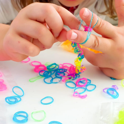 24 6+ XKDOUS Colors Rubber Band Bracelet Kit, Bracelet Making Kit for Art and Craft, Rubberband Bracelets kit for Kids