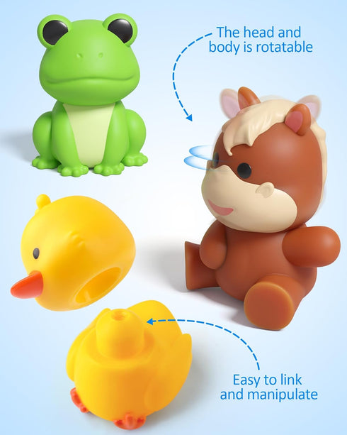 10Pcs 1-3, Coogam Farm Animal Matching Toys, Fine Motor Sorting Games for Kids Age Montessori Learning Sensory Fidget