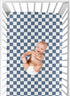 Sweet Jojo Designs Fitted Baby Crib Sheets (Blue and White Gingham Checkered) for Boys, Infant Nursery, Toddler Room
