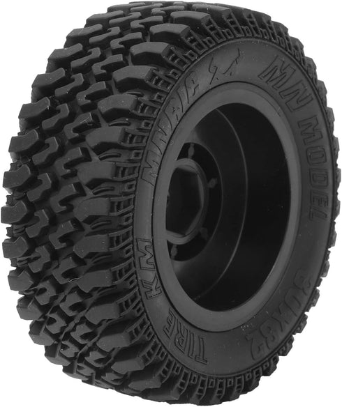 RC Tire, 4pcs Professional Plastic Rubber Tire Upgrade Parts Compatible with WPL C54 RC Car