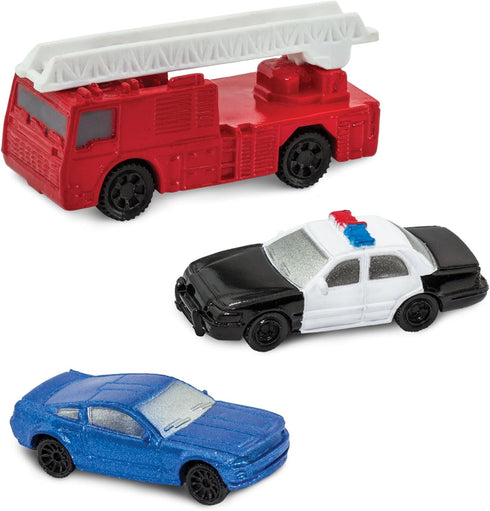 Safari Ltd On the Road TOOB - Figurines: Semi-Truck, Motorcycle, Police Car, School Bus & More - Educational Toys for