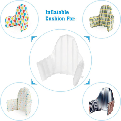 DADOUMAN 28" 14"(Inflated) Inflatable Cushion Insert for IKEA Antilop High Chair, Cushion Insert Only, White, L x