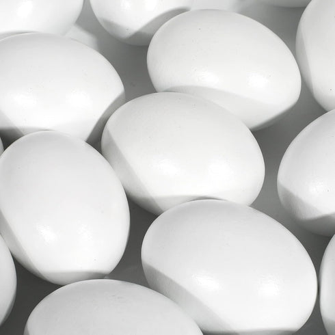 36 JOYIN Pcs Easter White Wooden Egg, Fake Eggs Plain Decorating for DIY Paint Your Own Egg Decor, Easter Craft, Basket
