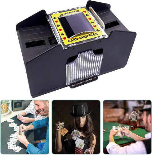 Automatic Card Shuffler, Battery Operated Card Dealer Machine for UNO, Blackjack, Texas Hold'em Home Games