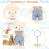 20 Sets Miniature Bear with Clothes, 4.7 Inch Stuffed Plush Bear Decorations, Baby Shower Doll Favors, Blue