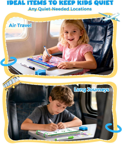 54 3-5, 3 4 5 Preschool Learning Activities Reusable Pages, Tracing Books for Kids Ages Toddler Activities Busy Book