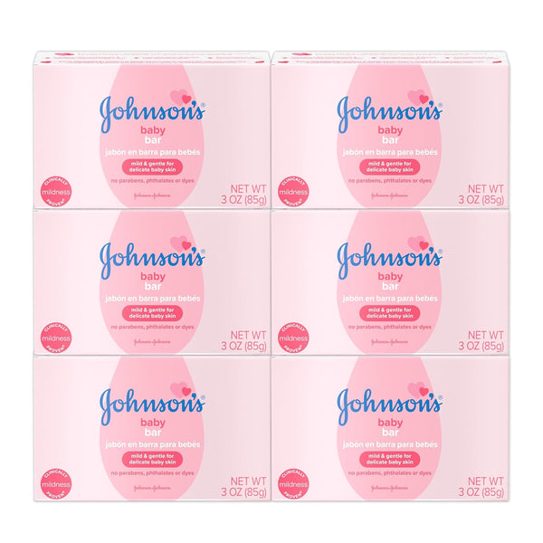 Johnson's Baby Body Soap Bar, Gentle for Baby Bath and Skin Care,