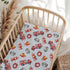 Wicbfdfv Cute Firetruck Dog Fireman Hat Baby Crib Sheets for Boy Girl 28x52