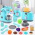 Playset, Sets CUTE STONE Kids Kitchen Toy Kitchen Appliance with Working Coffee Maker, Blender & Toaster, Realistic