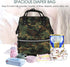 FHEDVBN Backpack Mummy Backpacks Daypack Camouflage Pattern Diaper Bag for Women Multifunction Waterproof for Mom Dad