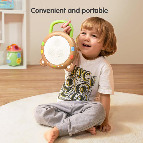 TUMAMA Baby Musical Electronic Toy with Lights & Sounds - Drum Toy for Early Hand Development, Gift for Infants